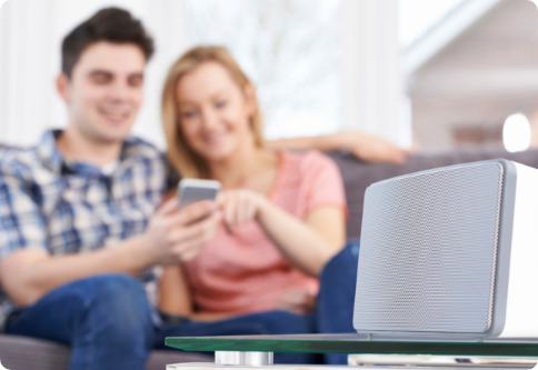 Couple sitting on a couch