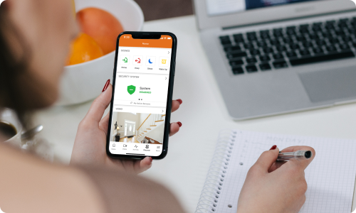 Alarm.com on mobile phone