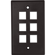 Wirepath™ 6-Port Keystone Wall Plate - Brown 