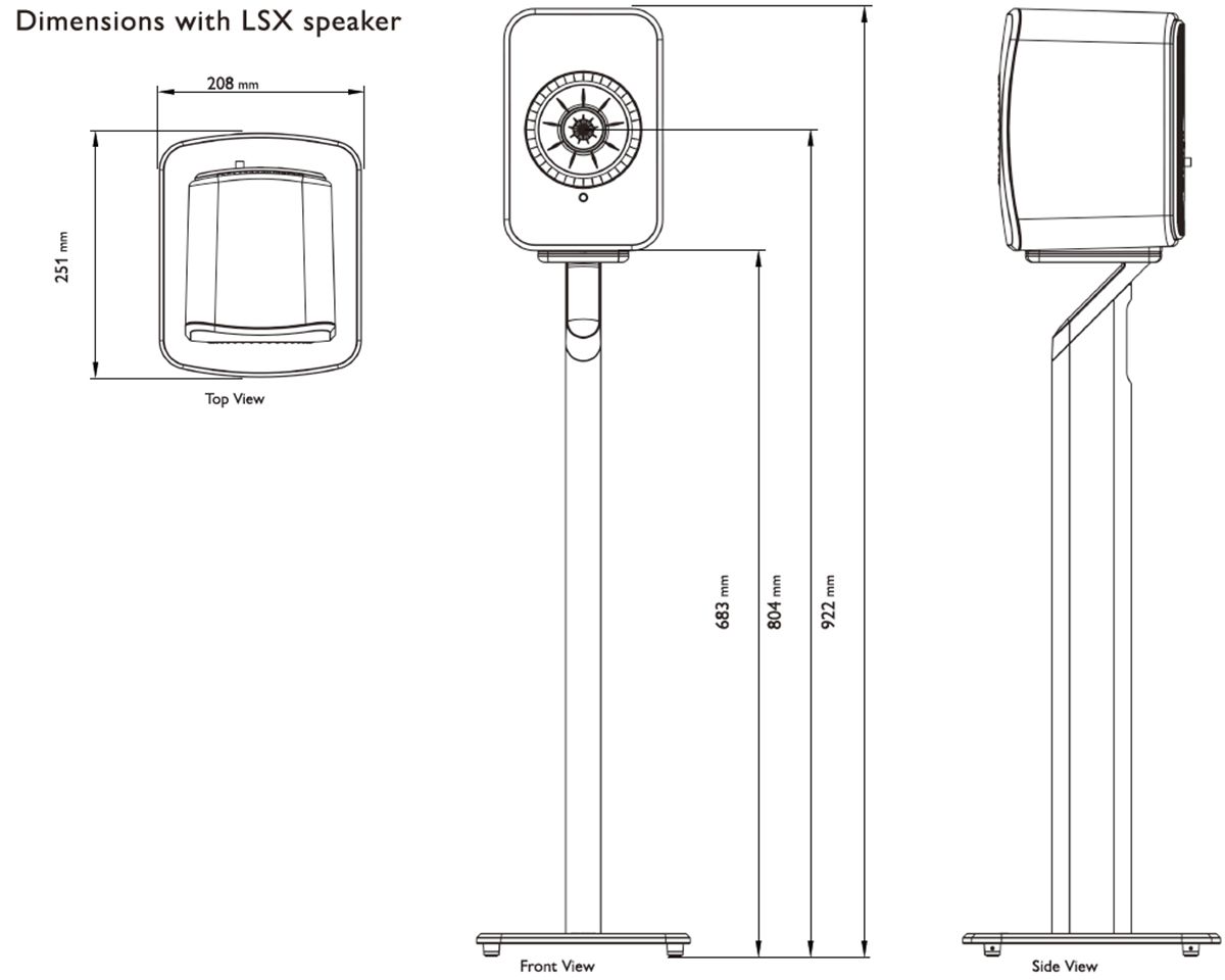 Diagram of KEF S1 Floor Stand